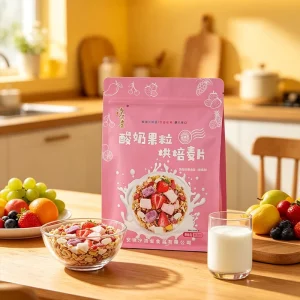 Low MOQ Custom Printed Zipper Stand up Pouch Aluminum Plastic Bag for Dried Fruit Nuts and Kernels Packaging