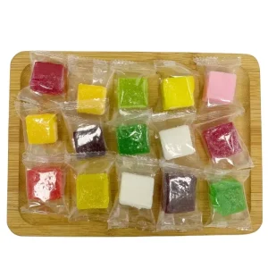 Low Price Mixed Flavor Fruit Jelly Candy Various Tastes Cube Fruit Soft Sweets Fruit Snacks