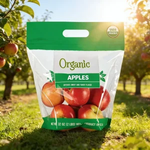 MOQ 1000pcs Gravure Printing Customized Fruit Packaging Stand Pouch Zipper Recyclable Transparent Cherry Pet Food Milk Jelly