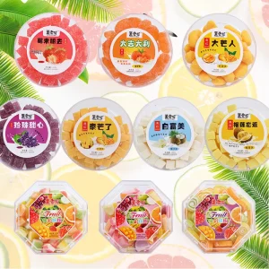 Mango Coconut Durian Fruity Gel Candy Tropical Fruit Flavored Gummies 386g Box Ready to Eat Room Temperature Storage