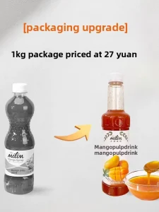 Mango Fruit Pulp Non Concentrated Juice 1000g Bottled 12 Months Shelf Life Milkshake Milk Tea Shop Special