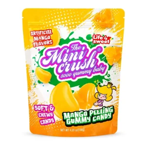 Mango Gummy Candy Peelable Halal Real Fruit Juice Flavored Gummy Candy