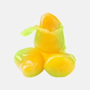 Mango Shaped and Flavored Gummy Candy Fruity Fudge Soft Candy in Bag Packaging Peeled Mango Flavored Treat
