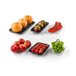 Manufacturer Supply Fresh Vegetable Disposable Plastic PET Packing Fruit Vegetable Packaging Food Tray