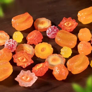 Micro landscape simulation Food Play Preserved Plums Apricot Preserves Candied Fruits DIY Decorative Blind Bag Hanging