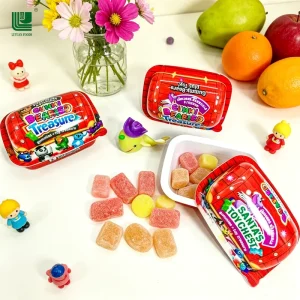 Mini Bear Gummy Factory Custom Plastic Box Packaging Soft Fruit Juice Gummy Small Toys Kids Snacks Gummies Bear Jelly Candy