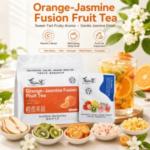 Mixed Dried Fruit Tea Orange Jasmine Pear Slices Kiwi Kumquat Organic Health Bagged Tea