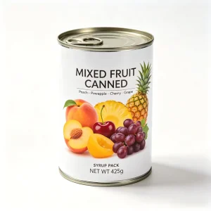 Mixed Fruit Canned Five Fruit Mix in Syrup Peach Pear Pineapple Cherry Quality Bulk Food Service Retail OEM