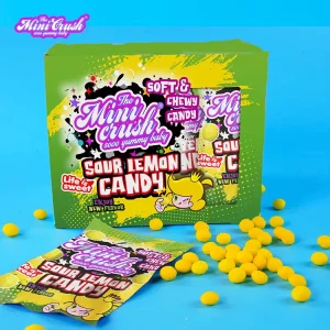 Mixed Fruits Assorted Gummy Candy Cartoon Low Sugar Lemon Heads Chewy Fruit Sweet in Fruity Flavored Gift Box Packaging