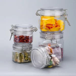 Multi-capacity 80ml 500ml 1000ml 1500ml Transparent PET Dried Fruit Scented Tea Containers Plastic Storage Jar for Food Storage