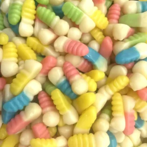 Multicolored Caterpillar Shape Fruits Mixing Flavor Sweet Chewy Gummy Candy