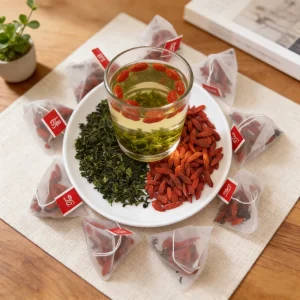 Natural Flower Fruit Tea Bag Herbal Blend Tea Goji Berry and Goji Berry Leaf Combination Bagged Tea