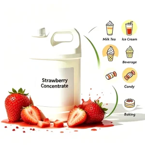 Natural Food Grade Fresh Strawberry Fruit Concentrate HACCP Certified Water Soluble No Artificial Pigment Yogurt Ice Cream