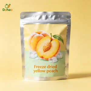 Natural Frozen Yellow Peach and Dried Fruits Bulk Without Sugar With Sweet Cooling Food Freeze Dry Fd Slice 30g 50g 80g