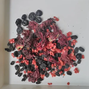 Natural Mixed Dried Fruit Herbal Tea Rosell with Black Grape Blueberry & Strawberry Granules No Additives