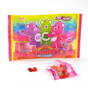 New Arrival BRC Care Bear Fruit Flavor Chewing Gum Soft Candy Gummies Big Pack Bags Imported Thailand Sweets Bonbons