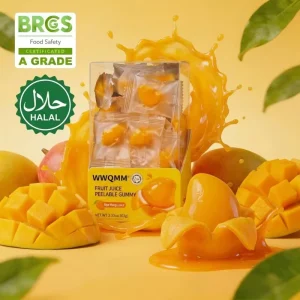 New Arrival Halal Peelable Fruit Juice Candy Zero Fat Natural Fruity Taste Individually Wrapped Party Snack