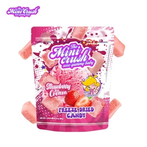 New Freeze Dried Puffed Candy Fruity Flavored Strawberry Ice Cream with Fresh Fruity Taste