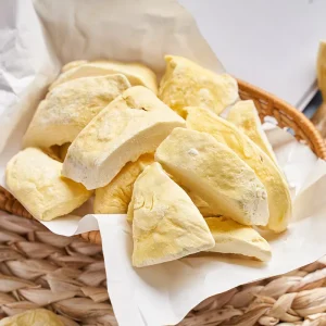 No Sugar Added Organic Freeze Dried Durian Segments Vegan Healthy Snack Non GMO Crunchy FD Durian Fruit