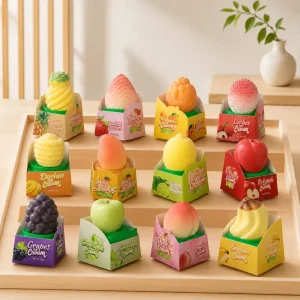OEM 3D Fruit Shaped Ice Cream Mango Strawberry Pineapple Peach Frozen Treats