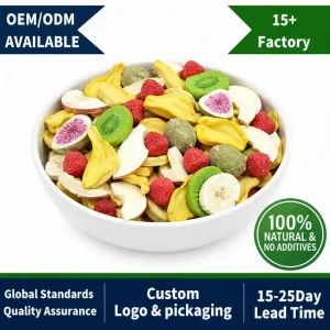 OEM Bulk Freeze Dried Strawberry Banana Kiwi Fig Red Date Apple Freeze Dried Mixed Fruits Dried Vegetables Dried Fruit