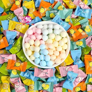 OEM Bulk Sugar Free Vitamin C Mint Tablet Candy Colorful Fruit Flavor Sweets Fresh Breath Kiss Cool Mint Candies