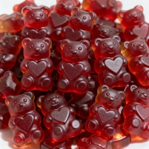 OEM Chinese Candy Iron rich Sour Fruity Flavored Multi Colored Cartoon shaped Gummy Bear Candy