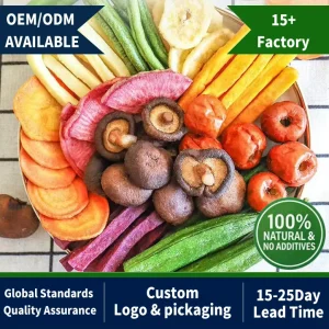 OEM Comprehensive Sweet Freeze dried Fruit & Vegetable Crisps Vacuum Pack Mixed Healthy Snacks Dried Vegetables Dried Fruit