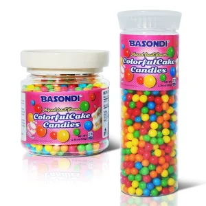 OEM Custom Private Label Dessert Decoration Candy Coated Colorful Mixed Fruity Flavors Cake Hard Candy