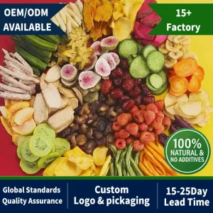 OEM Dried Fruit Custom Private Label FD Snacks Pure Natural FD Fruit for Baby Food BRC Audited Bulk Supplier Dried Vegetables