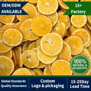 OEM Dried Vegetables Chinese FD Sweet Orange Slices Tea BRC Audited Bulk Supplier Bulk Packaging Healthy Food Dried Fruit
