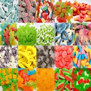 OEM Factory Custom Bulk Soft Candy Various Shape Fruit Flavour Sour Coated Halal Candy Gummy Candy