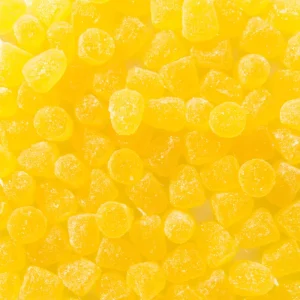 OEM Factory Drop Shape Fruity Flavored Natural Flavor Juice Gummies Sour Jelly Soft Sweets Chewy Candy Bag Customized