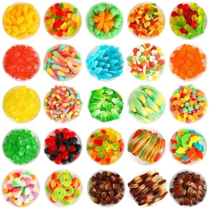 OEM Fruit flavored Candy Sour Chewy Assorted Fruit Gummies Halal Sweet Gummy Candy