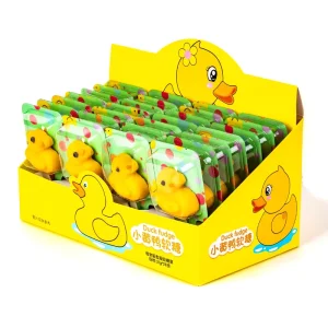 OEM Halal High Quality 3D Cartoon Duck Shaped Soft Lollipop Fruit Flavor Gummy Candy Rich in Vitamin C
