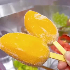 OEM Halal Peach Mango Fruit Ice Cream 75g*12 Bag 12 Months Frozen Ready to Eat