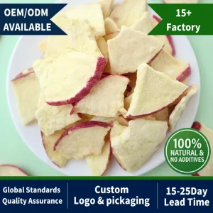 OEM Healthy Preserved with Water Sweet Fruit Chips Freeze Dried Bulk Freeze Dried Apple Slices Dried Fruit Dried Vegetables