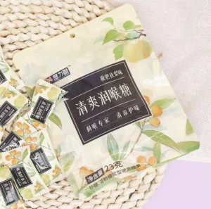OEM Individual packaging Candy Mint-flavored Throat Moist Candy to Protect the Throat Hard Candy Loquat pear flavor