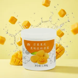 OEM Mango Jam Concentrated Juice Liquid Syrup 1.36kg for Bubble Tea &Bubble Smoothie Raw Material Factory