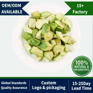 OEM Natural Avocado FD Fruit Freeze Dried Avocado Slices Diced Freeze Dried Avocado Dried Vegetables Dried Fruit