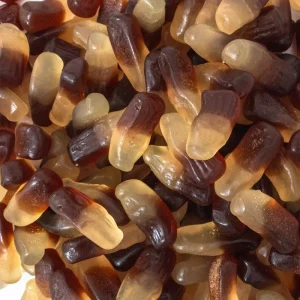 OEM ODM Bulk Cola Gummies Candy Sour Sweet Jelly Chewy Candy China Confectionery with Fruity Flavor Packed in Bag