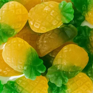 OEM ODM Bulk Pineapple Fruity Jelly Gummies Sour Sweet Soft Candy in Bag China Confectionery