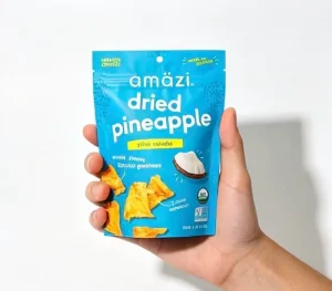OEM ODM Custom Logo Stand up Pouch Printed Packaging Bag for Dried Pineapple Freeze Dried Fruits Preserves and Candied Fruits