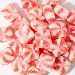 OEM ODM Factory Bulk Sour Sweet Block Jelly Gummies Fruity Strawberry Flavors Square Soft Chewy Fruit Juice Candy Bags
