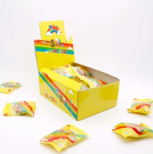 OEM ODM Factory Customizable Acid Sand Mixed Fruit Flavored Chewy Rainbow Licorice Soft Candy Rolls
