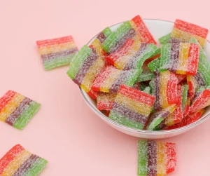 OEM ODM Factory Customizable Sour Sands Licorice Soft Candy Mixed Fruit Flavor Chewy Rainbow Candy