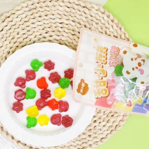 OEM ODM Gummy Bear Soft Cartoon Candy Sweets Sour Fruit Soft Jelly Candy Customizable Packaging Hard Candy