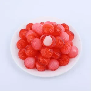 OEM ODM Halal Peeled Litchi Sweet and Sour Soft Candy Gummies Custom Jelly Fruit Shape Gummy Candy Manufacturer