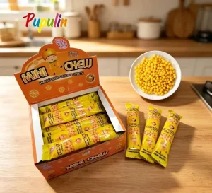 OEM ODM Orange Flavor Mixed Fruit Sweet Chewy Candy High Quality England Million Mini Chewable Chews Sweets Delicious