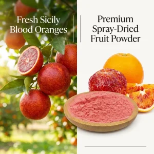 OEM ODM Private Label Blood Orange Spray Dried Fruit Powder Natural 100% Water Soluble 1kg Custom Packaging Stable Large Bulk